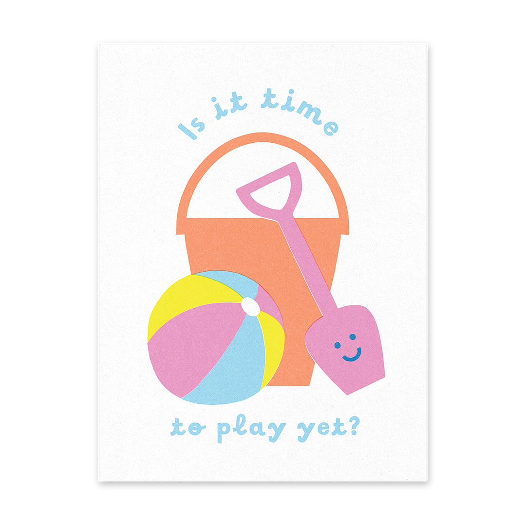 Bucket and Spade Riso Print (8x6)
