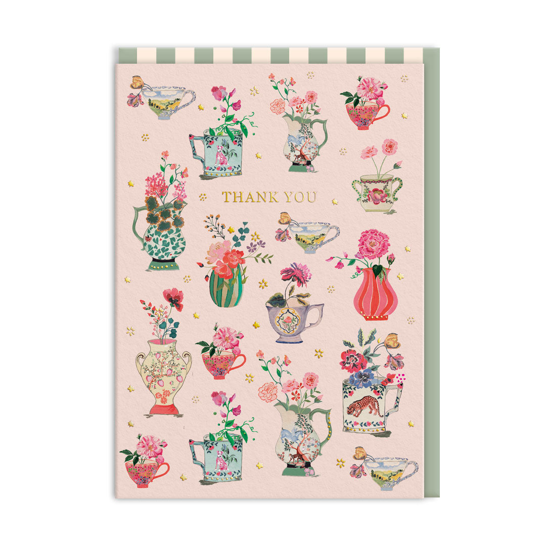 Thank You Vases Greeting Cards (Pack of 6)