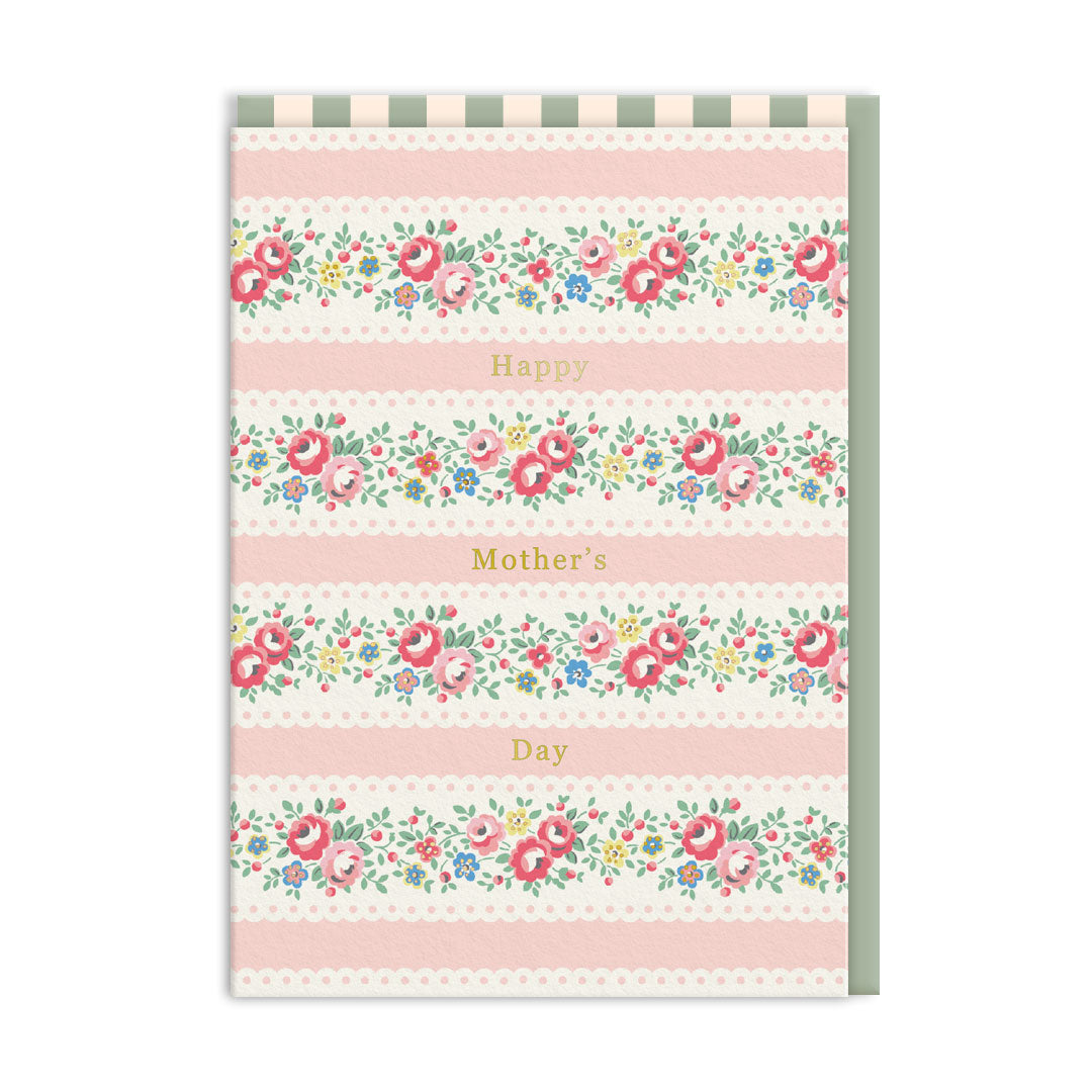 Happy Mother's Day Lace Rose Greeting Card