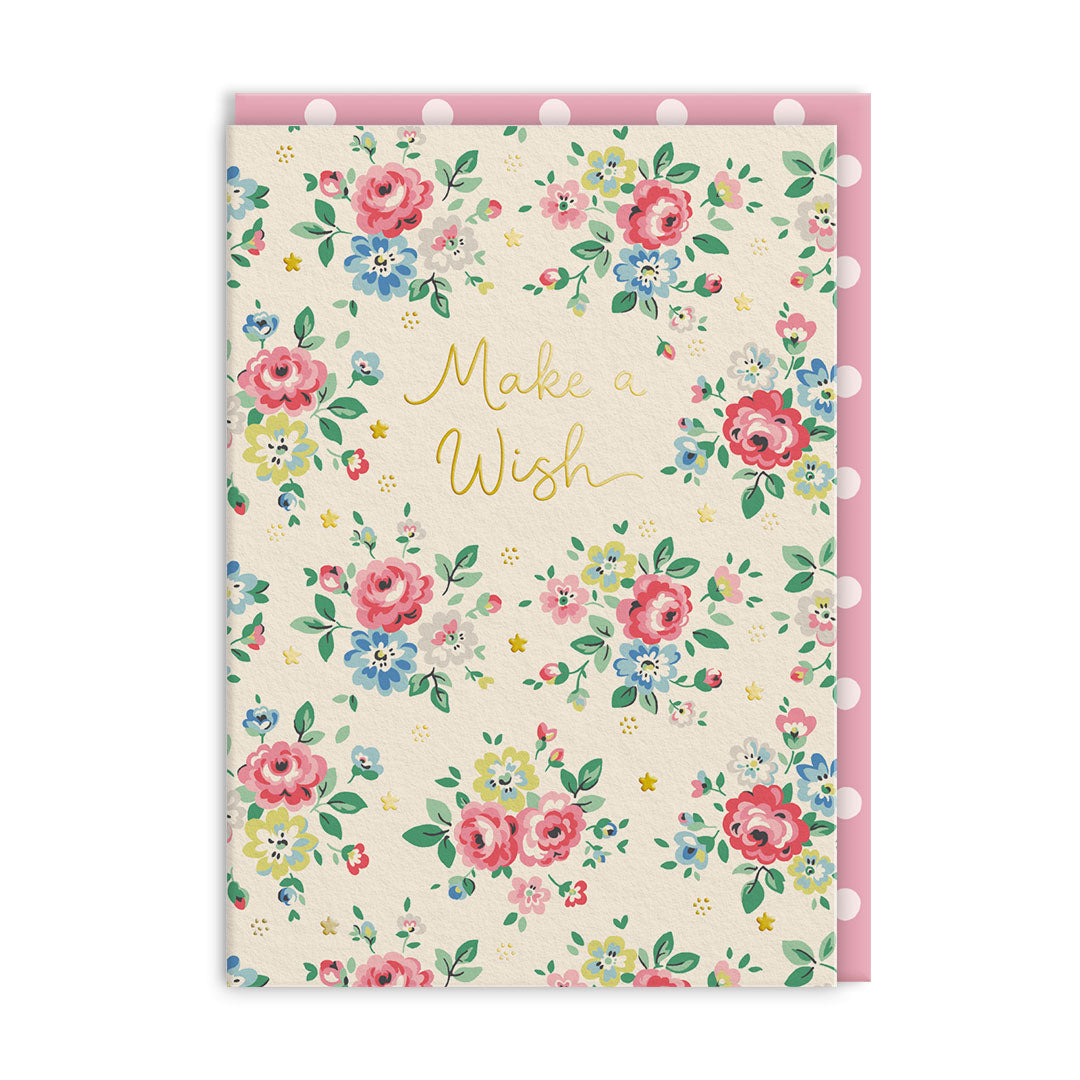 Make a Wish Peony Print Greeting Card