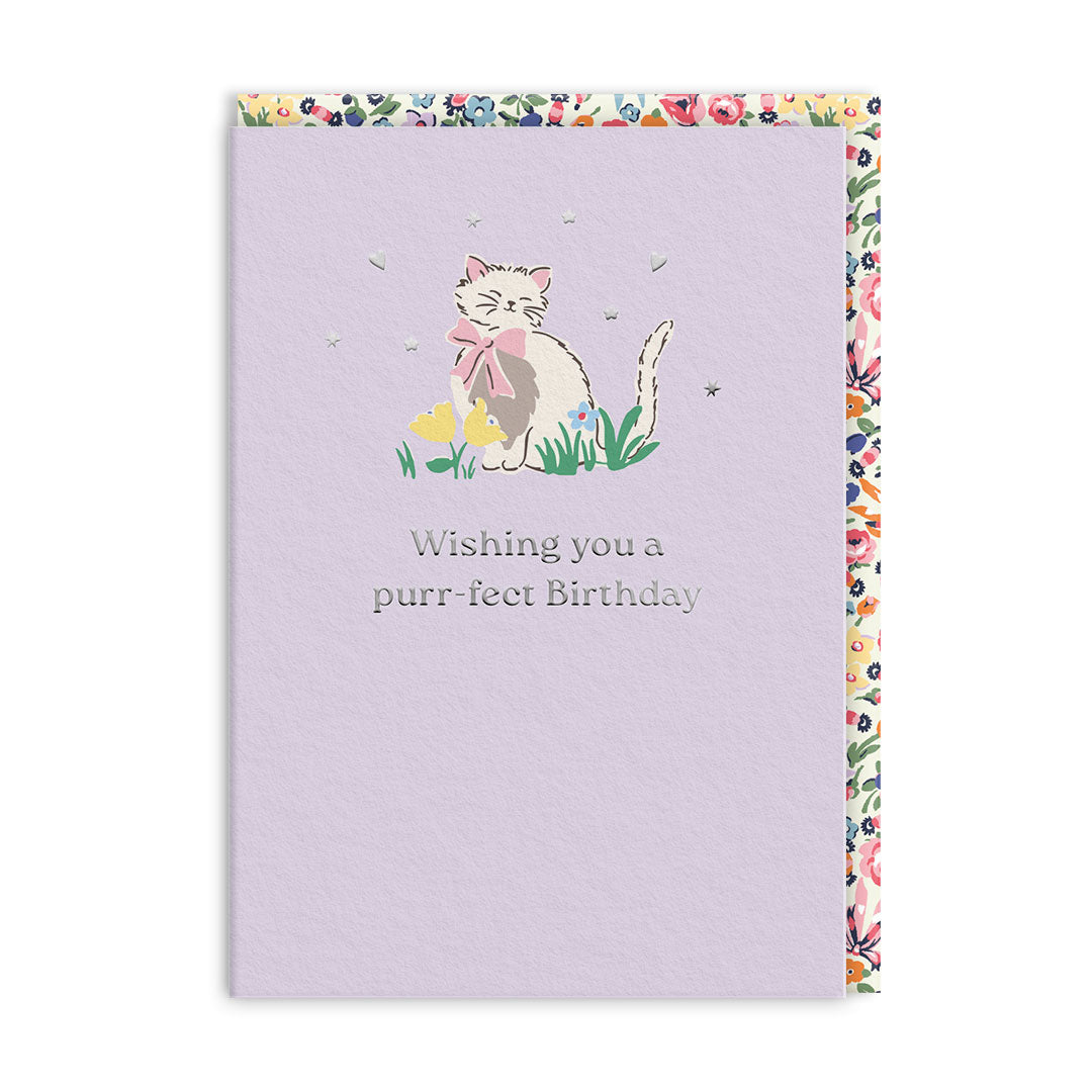 Purr-fect Birthday Cat Greeting Card