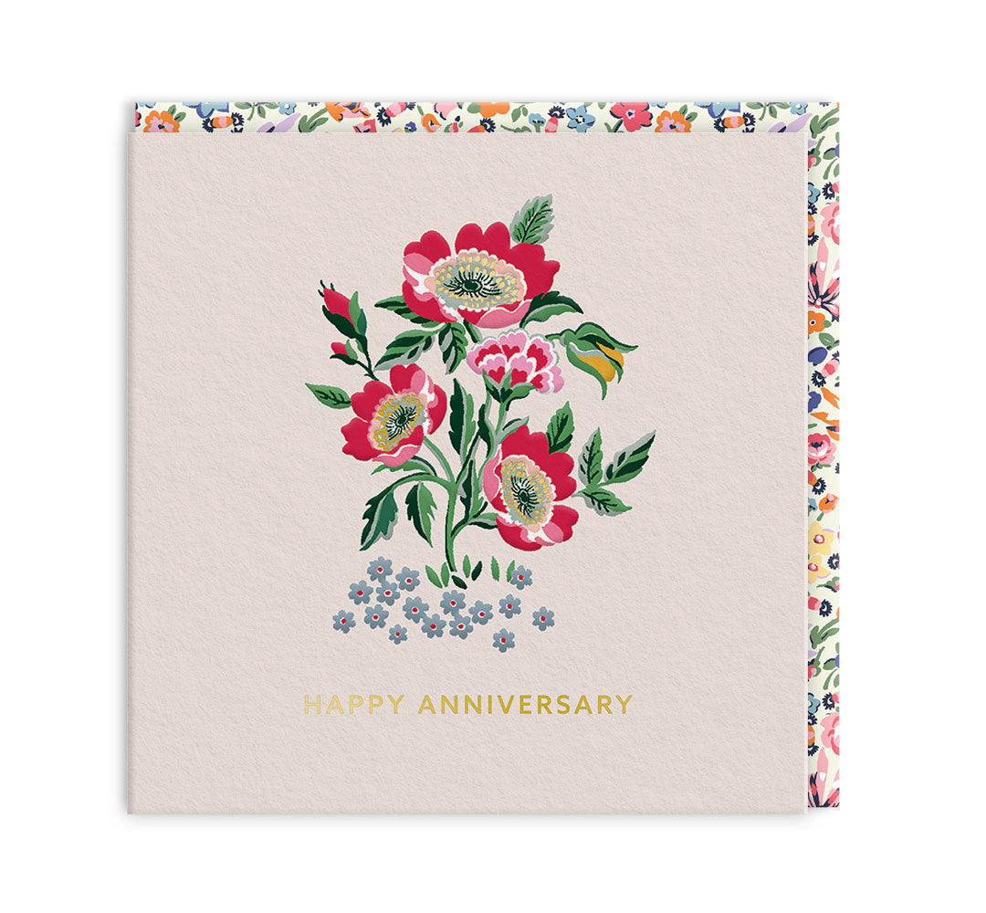 Happy Anniversary With Love Mini Square Greeting Card
