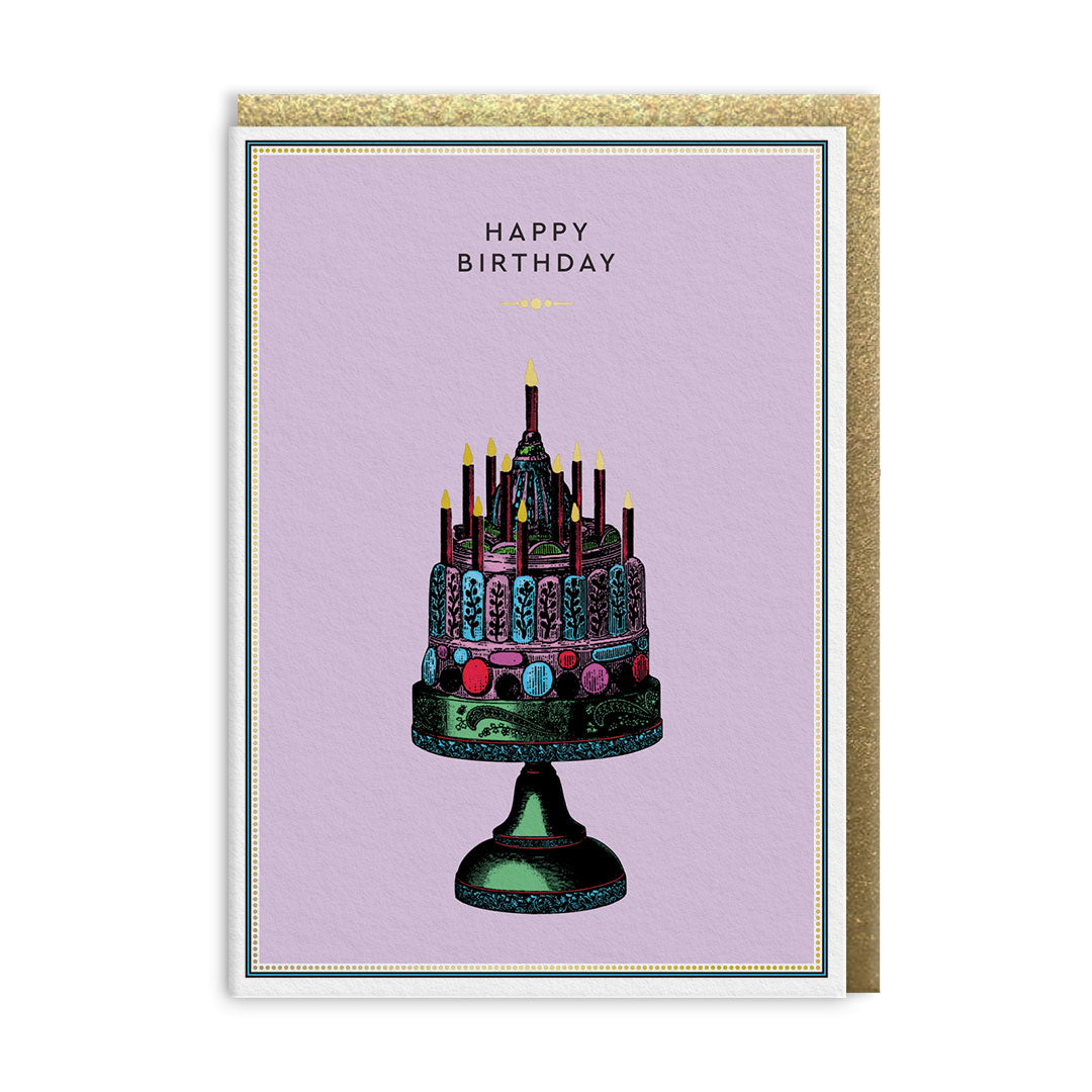 Birthday Cake, Cake Stand Greeting Card