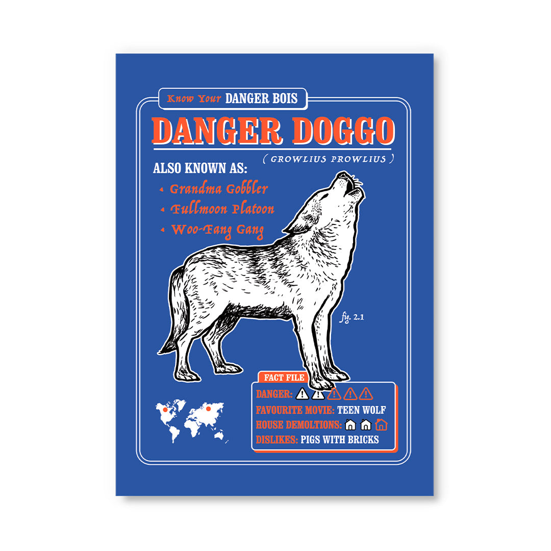Danger Doggo Postcard