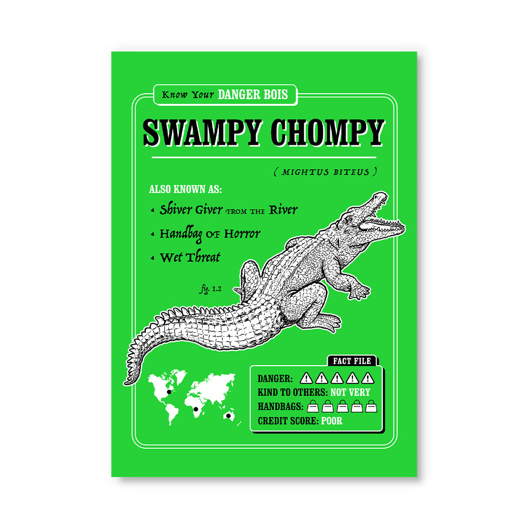 Swampy Chompy Postcard