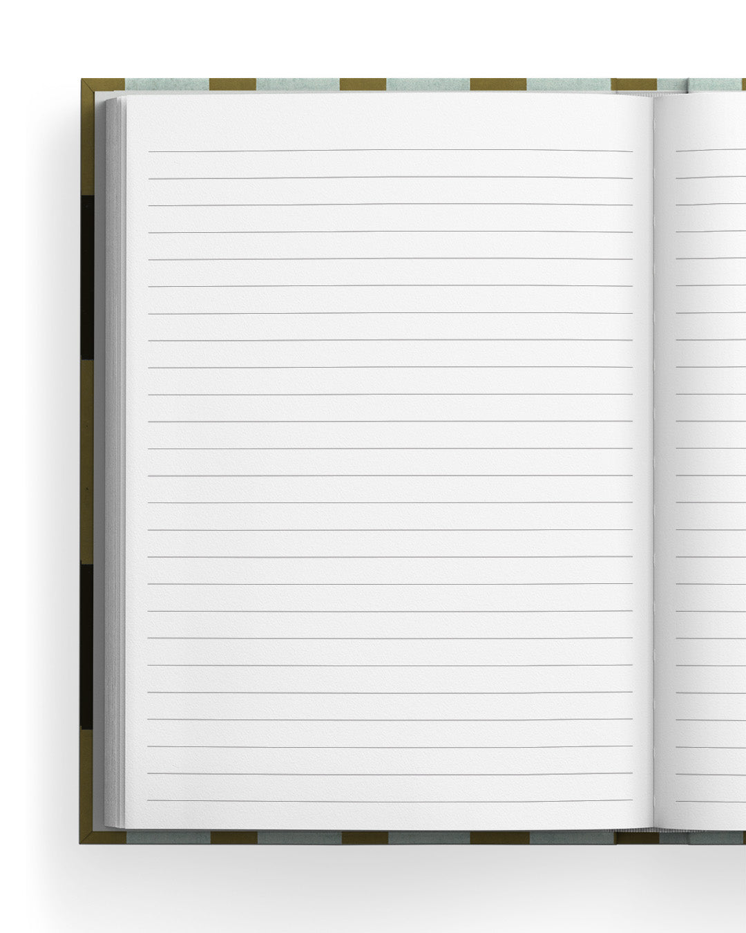 Evelina Blue & Green Stripes Linen Notebook