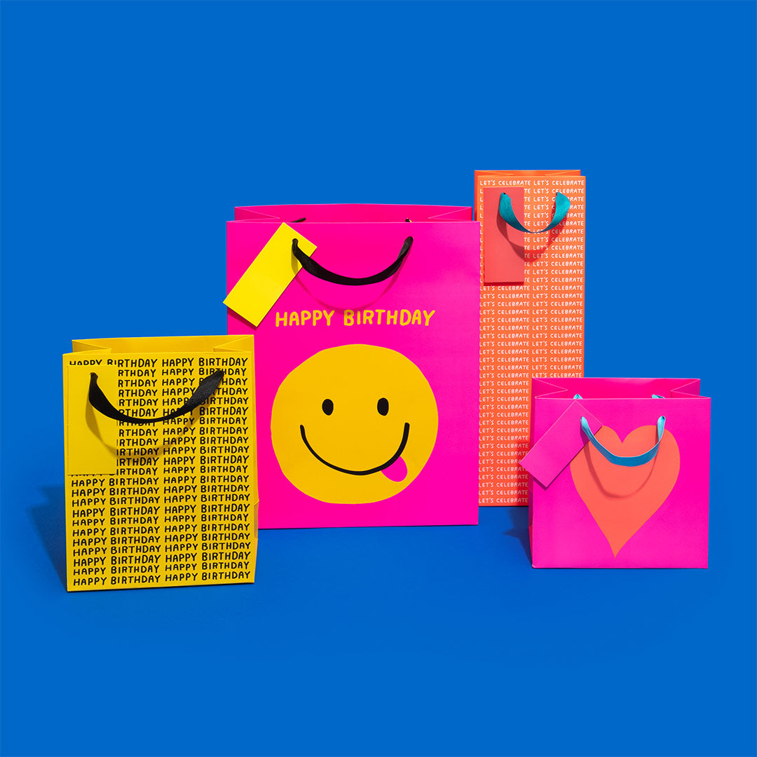 Neon Heart Mini Gift Bag