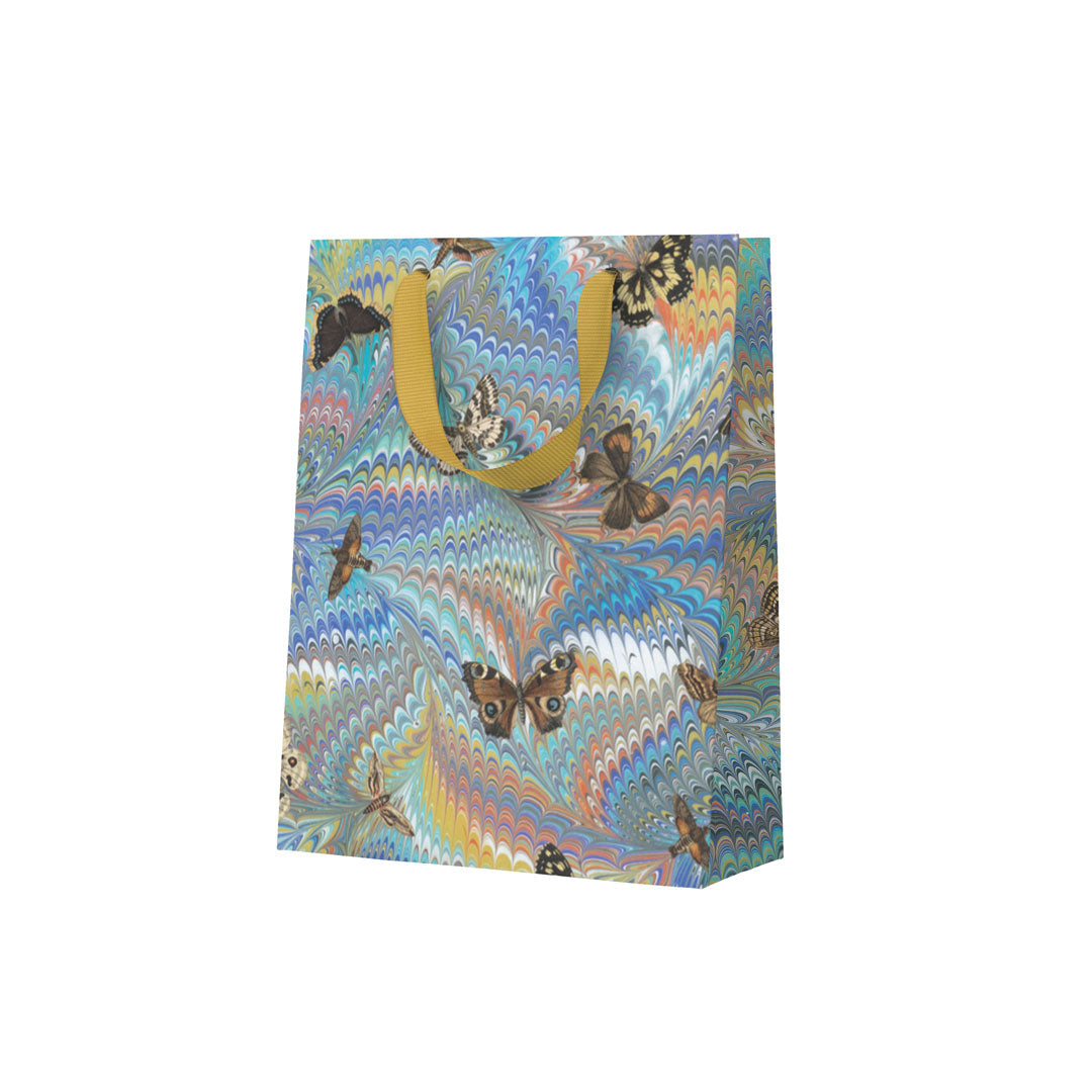 Marble Butterfly Blue Small Gift Bag
