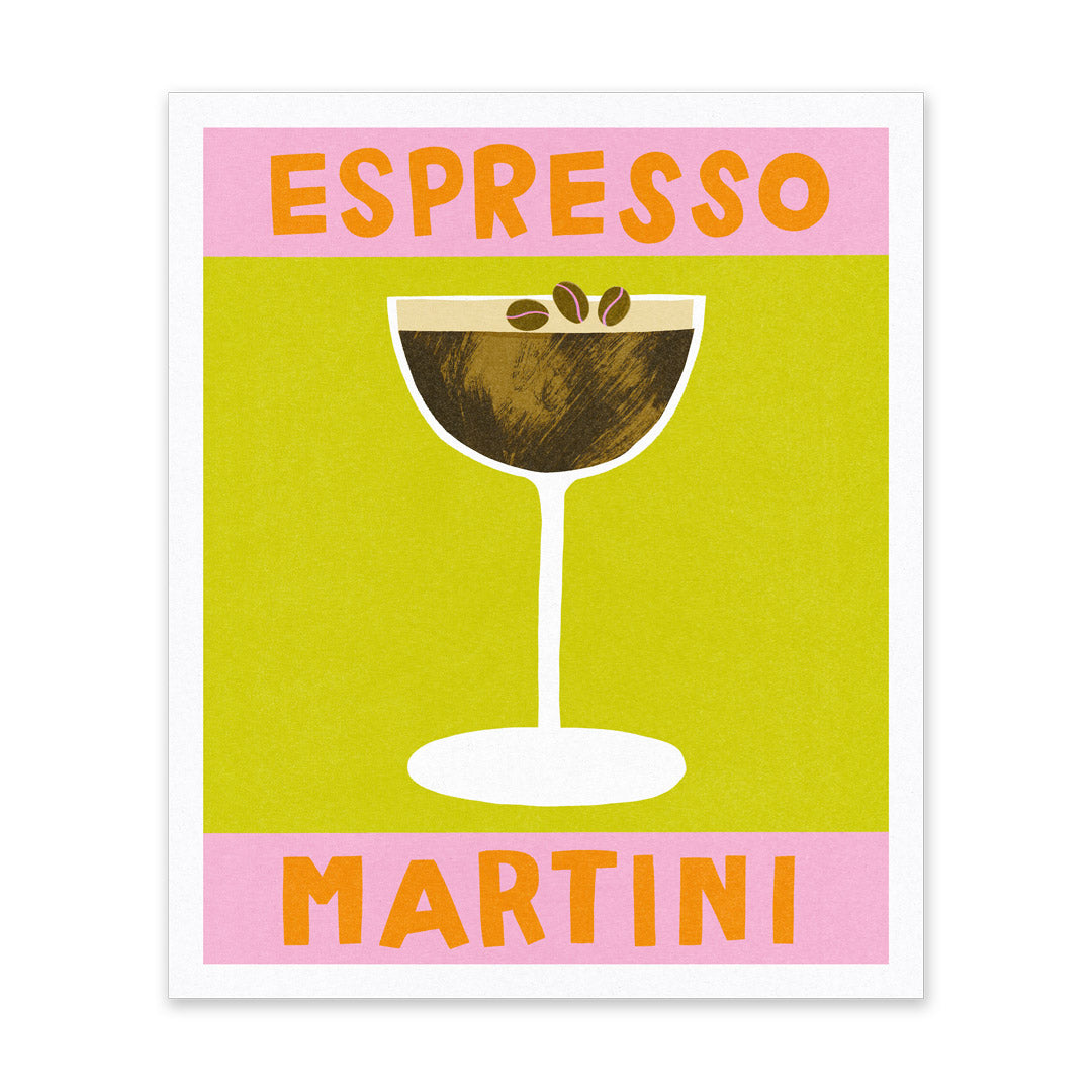 Espresso Martini Riso Print (10x12)