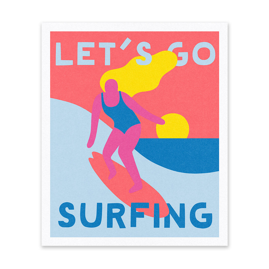 Surfing Riso Print (12x10)