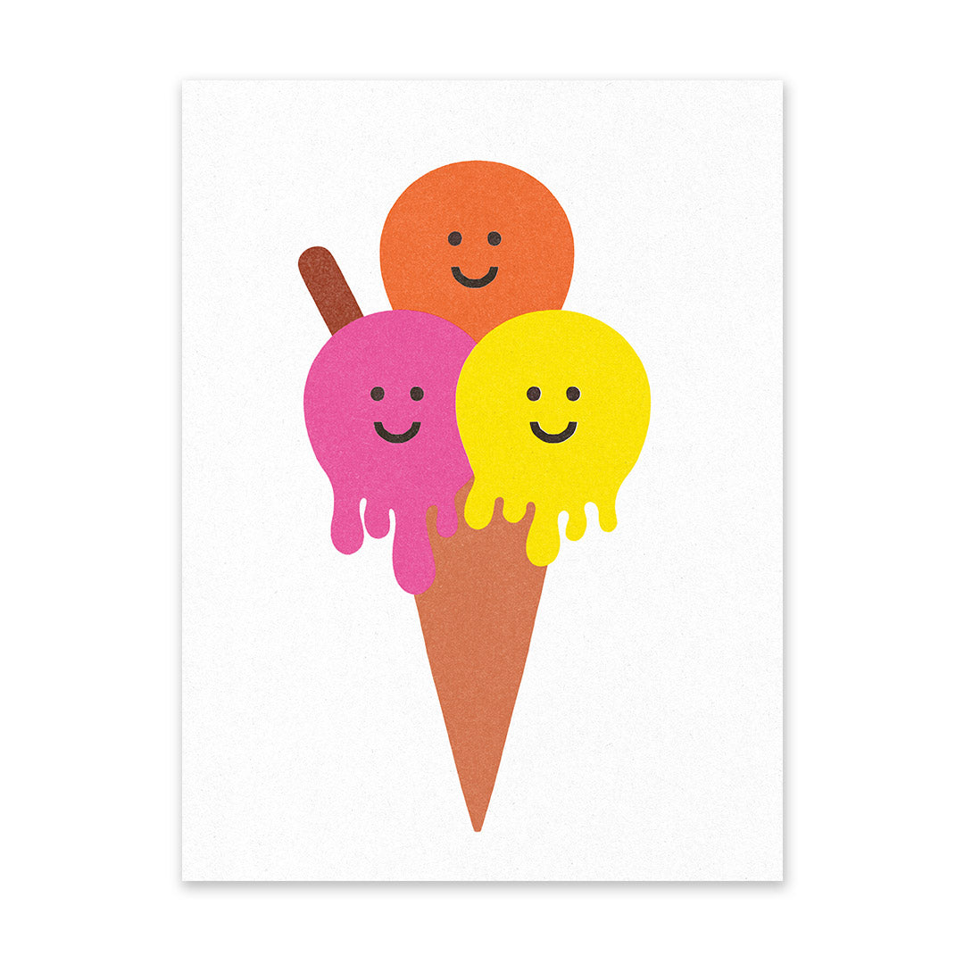 Ice Cream Riso Print (8x6)