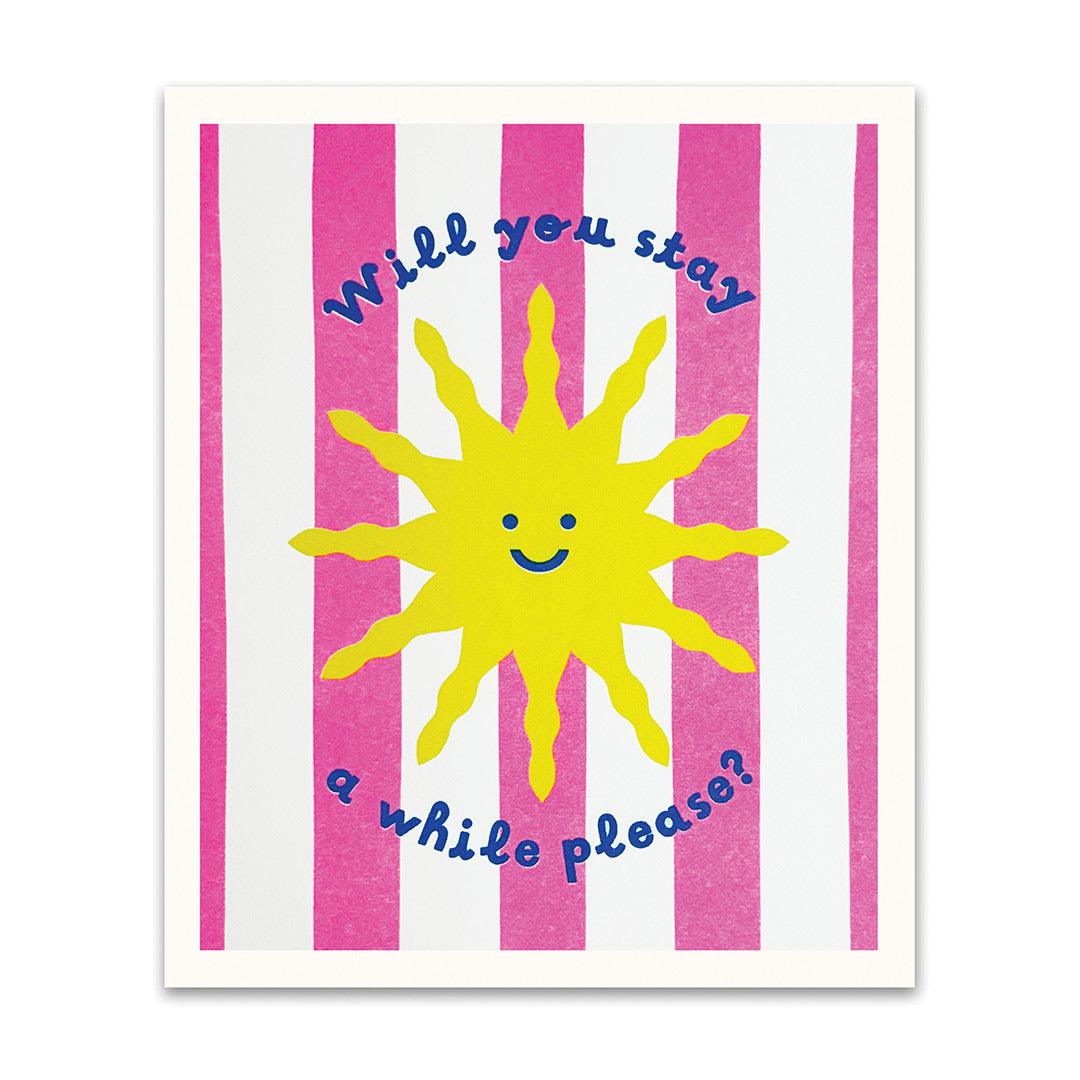 Sunshine Stripe Riso Print (8x6)