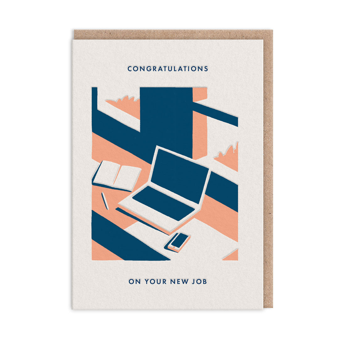 New Job Laptop Greeting Card