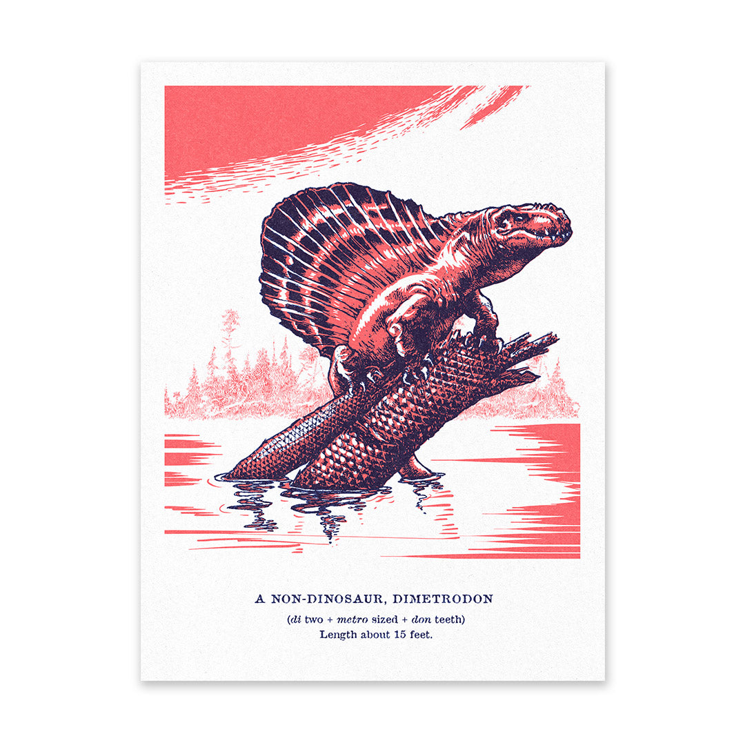 Dimetrodon Riso Print (8x6)
