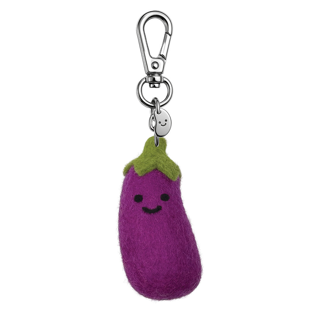 Andy The Aubergine Felt Keychain