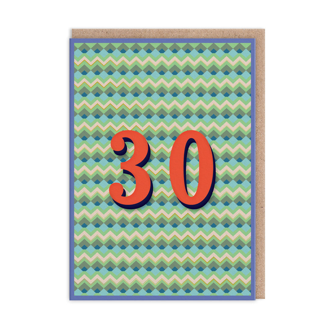 Geometric 30th Birthday Card