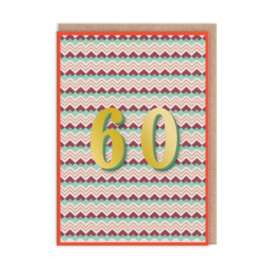 Geometric 60th Birthday Card