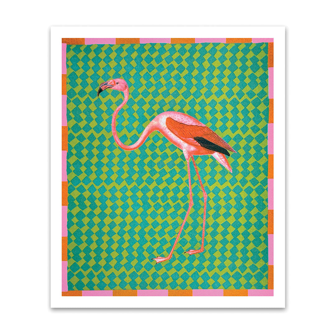 Flamingo Riso Print (12x10)