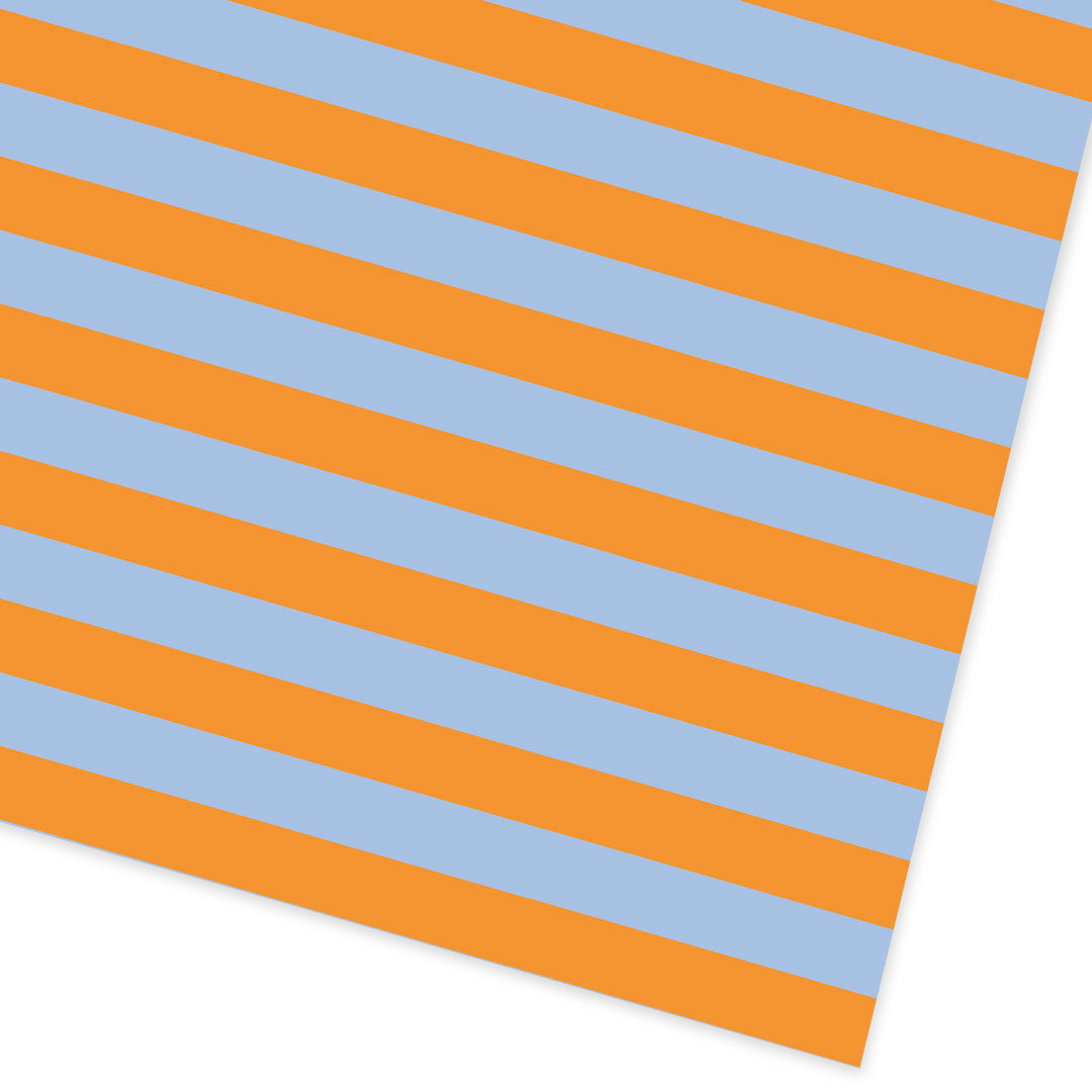 Blue and Orange Stripe Single Roll Wrap