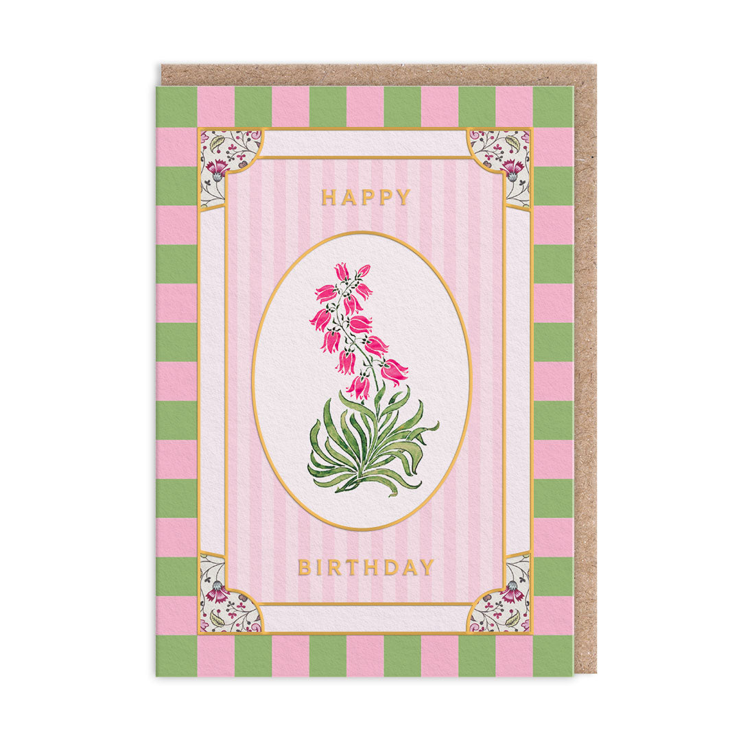 Cottagecore Pink Campanula Greeting Card