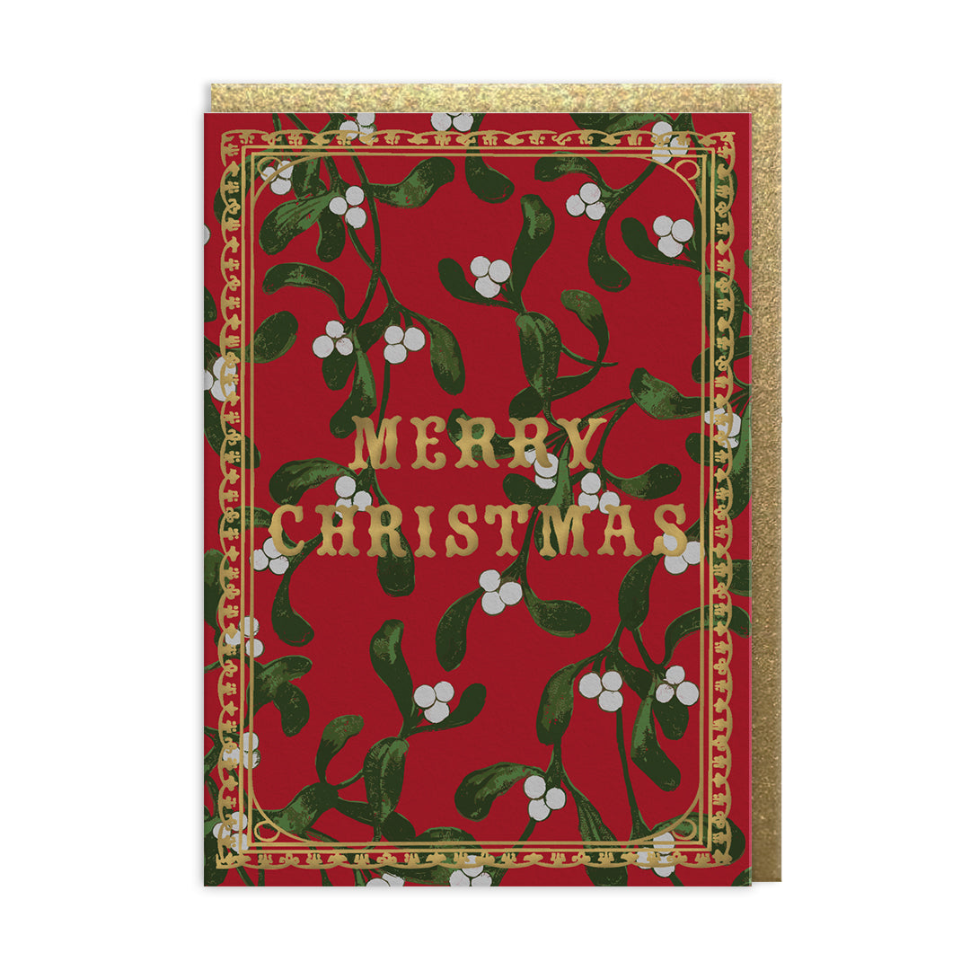 Merry Christmas Mistle Toe Greeting Card