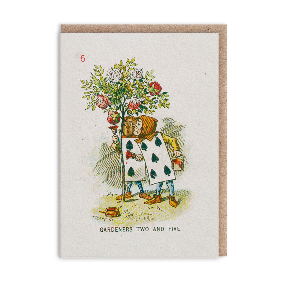 Painting the Roses Mini Greeting Card