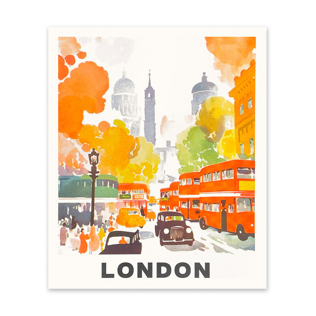 London Street Scene Riso Print (12x10)