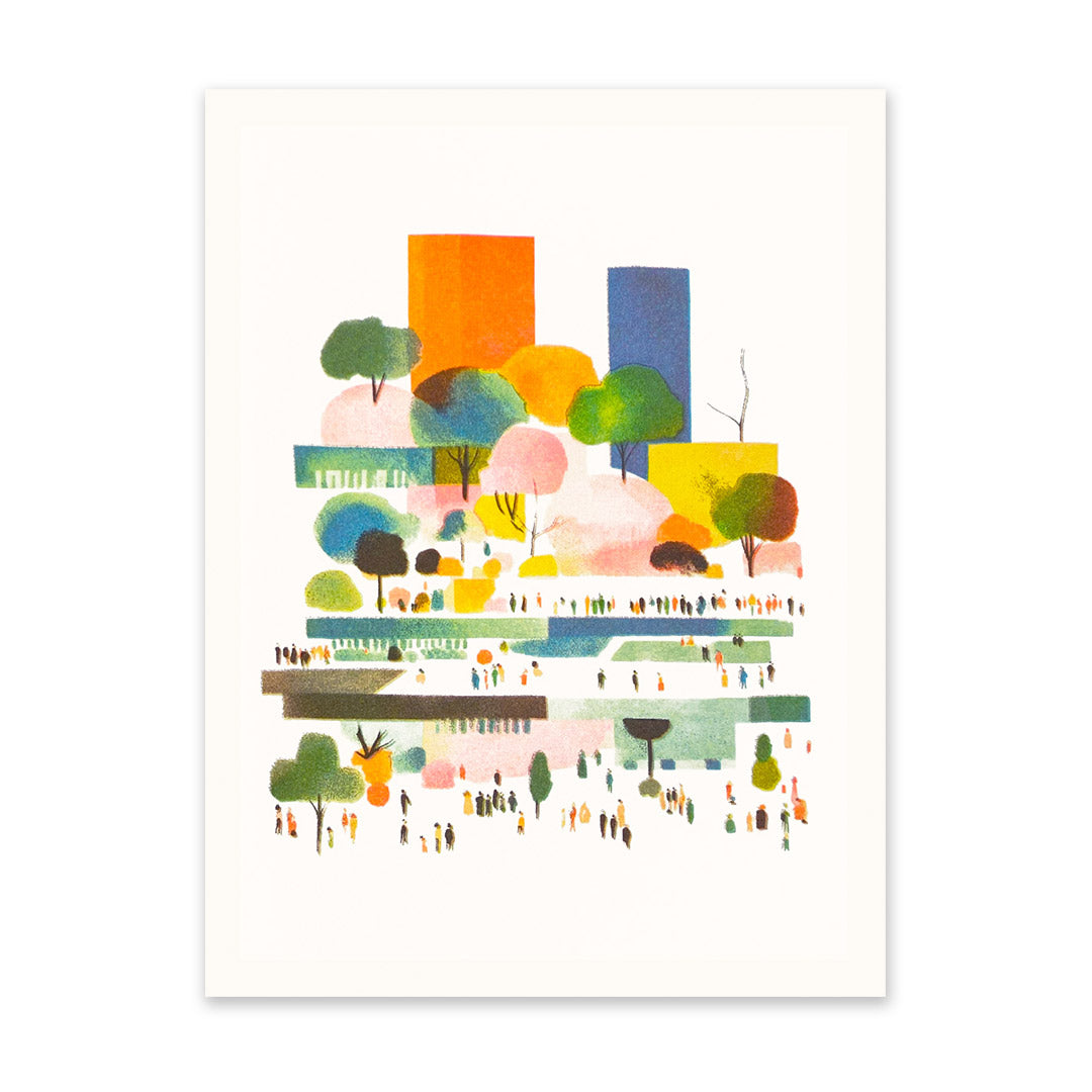 Southbank No Text Riso Print (8x6)