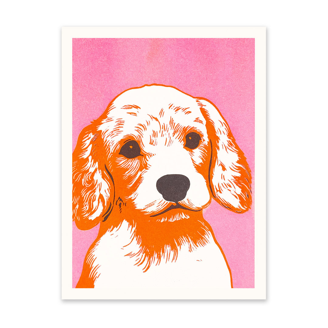 Mid Century Dog 1 Riso Print (8x6)