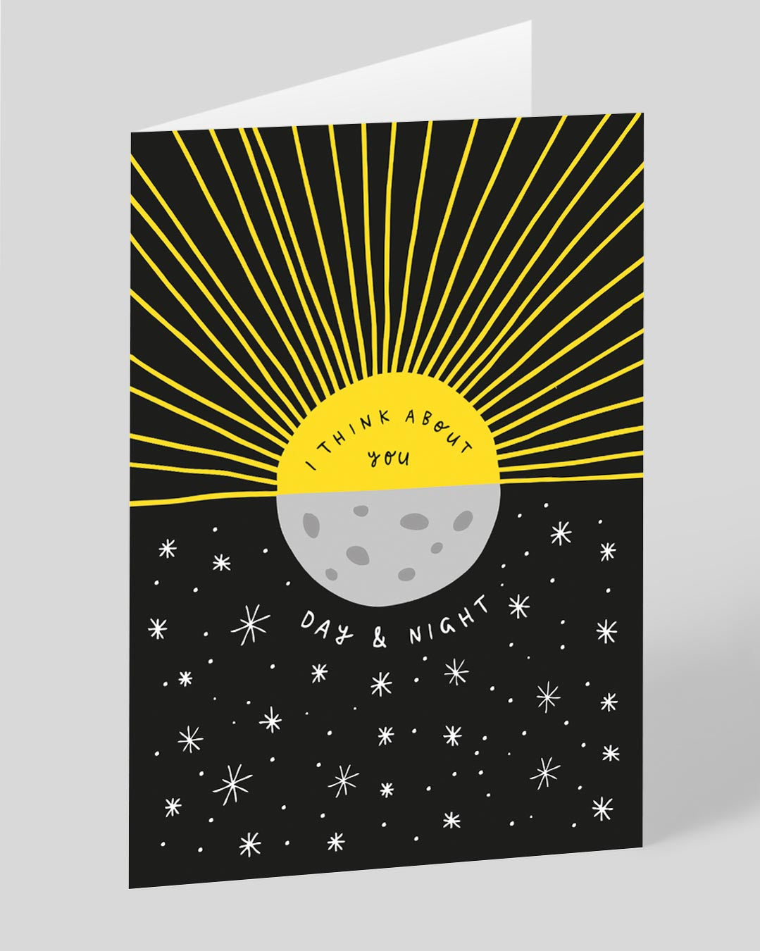 Personalised I Think About You Day Night Greeting Card