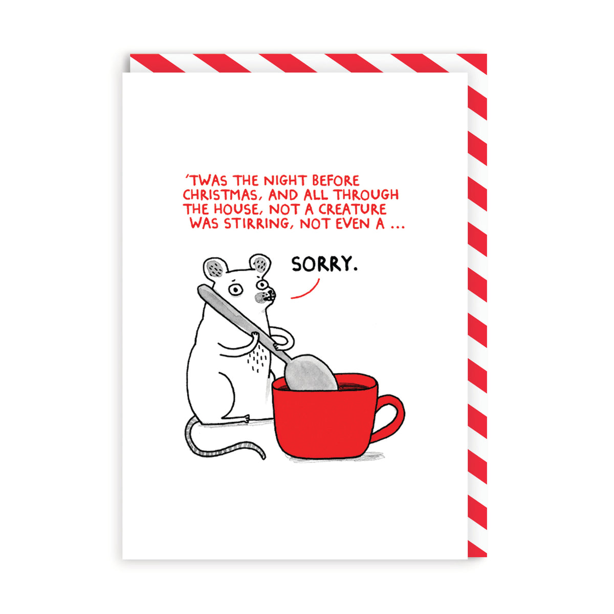 Twas the Night Before Xmas Mouse Christmas Card