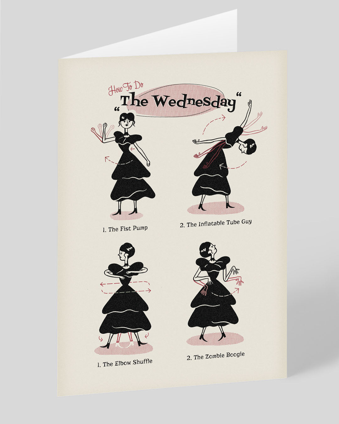 Personalised The Wednesday Addams Dance Greeting Card