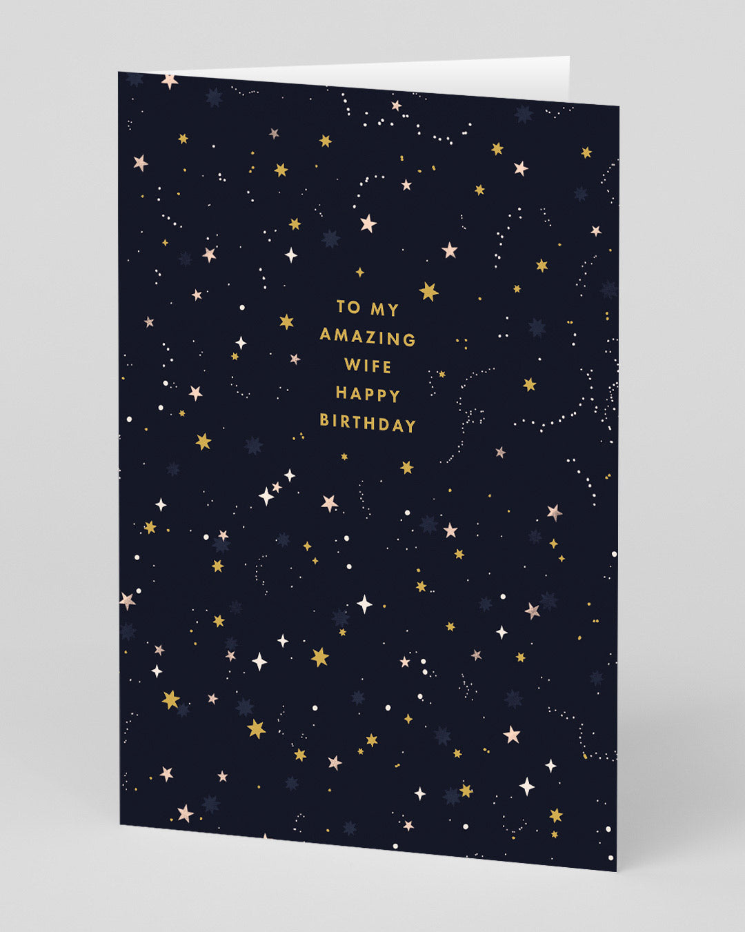 Personalised Wife Star Pattern Birthday Card