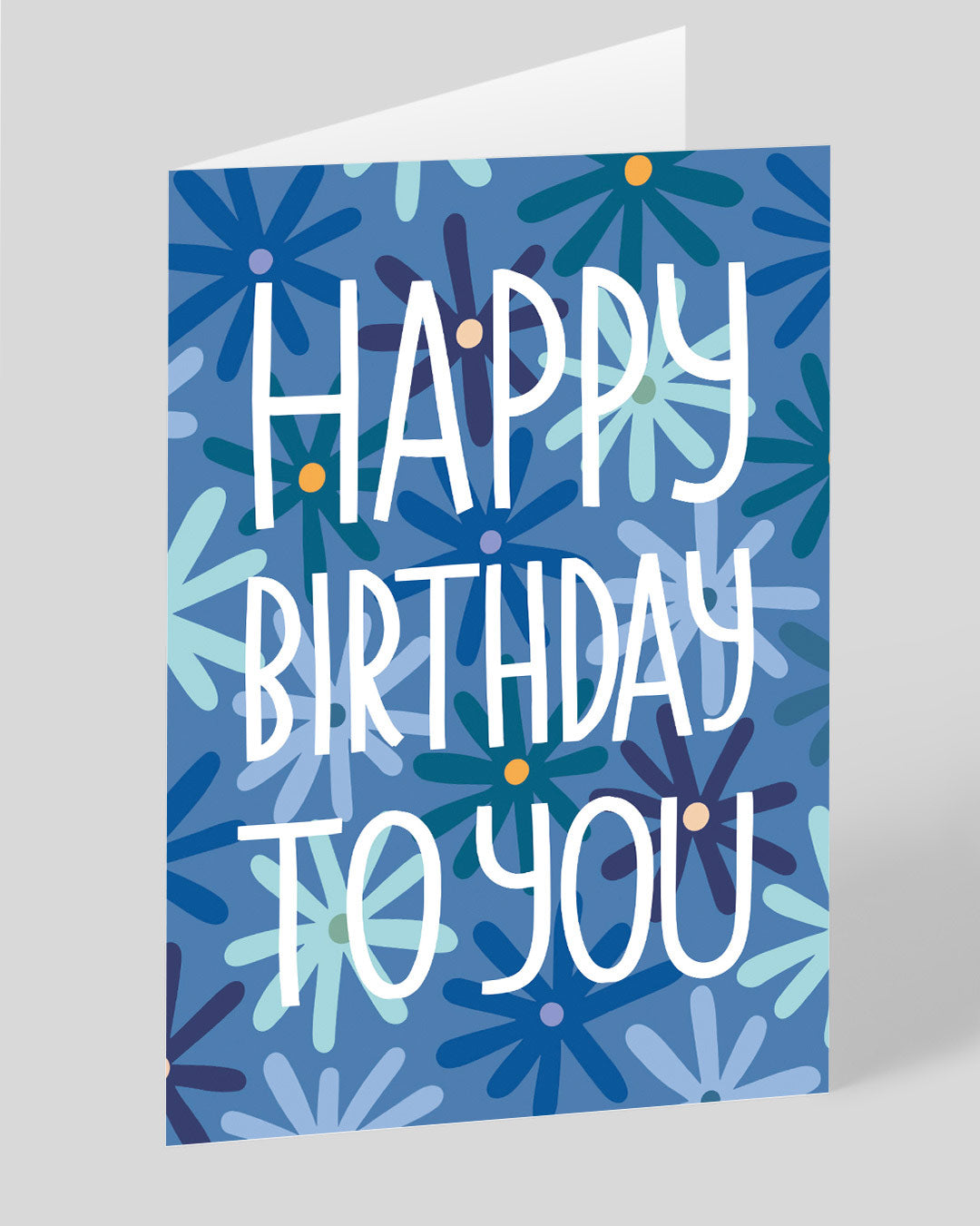 Personalised Flower Pattern Birthday Card