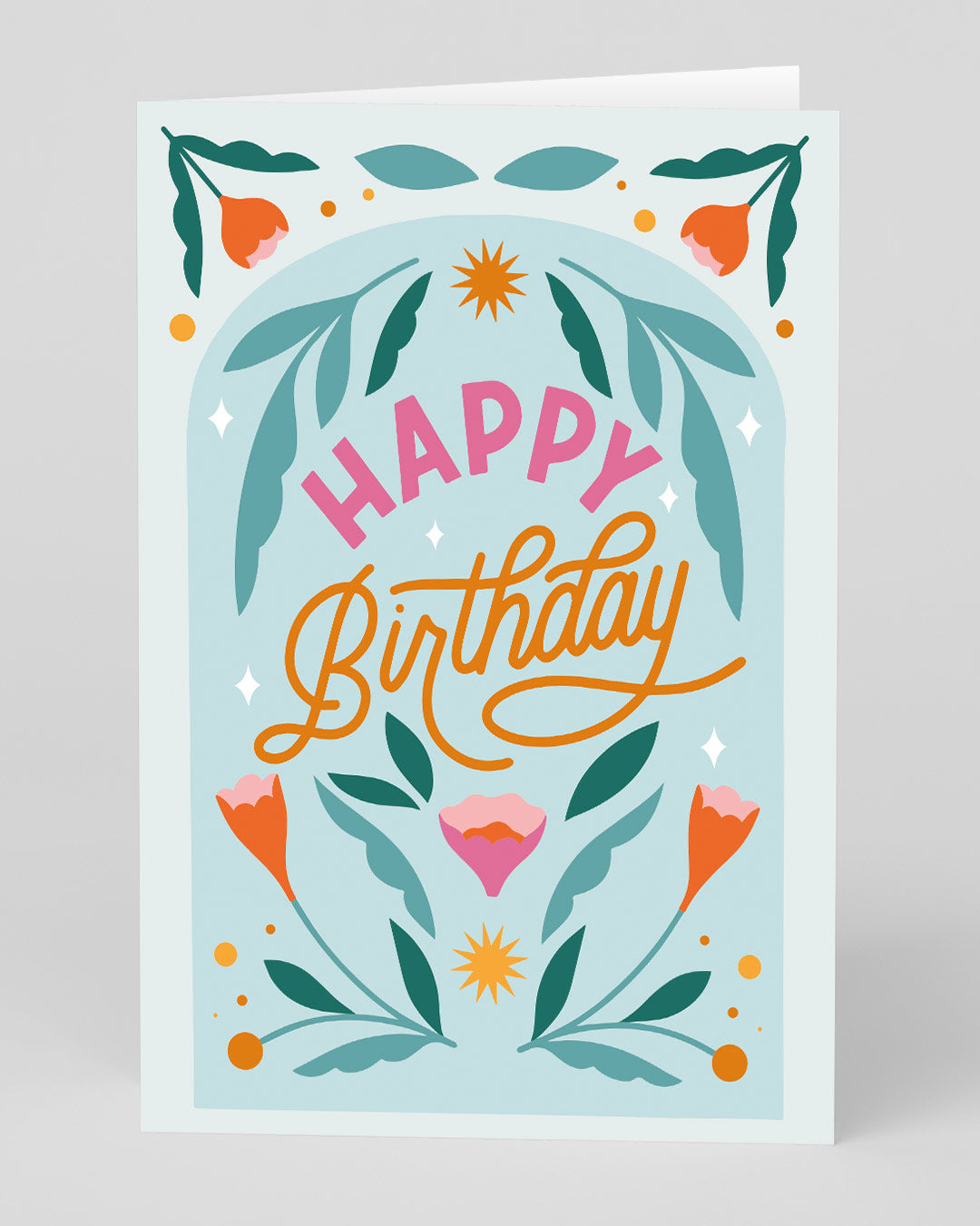 Personalised Birthday Floral Greeting Card
