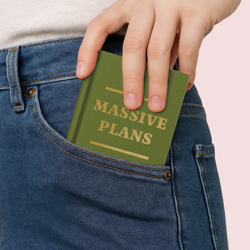 Massive Plans A7 Fabric Hardback Notebook