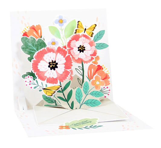Floral Envelope Treasures: Pop-up Greeting Card