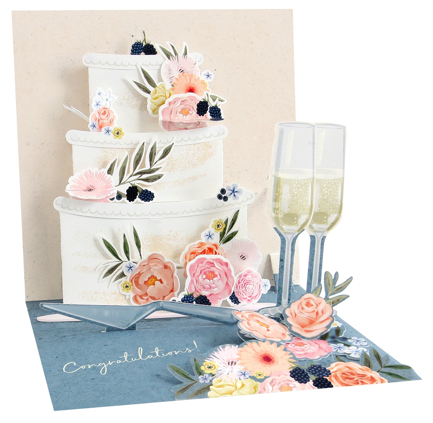 Fondant Wedding Cake Treasures: Pop-up Greeting Card