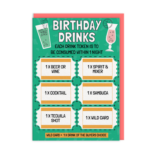 Birthday Night Drinks Coupon Card