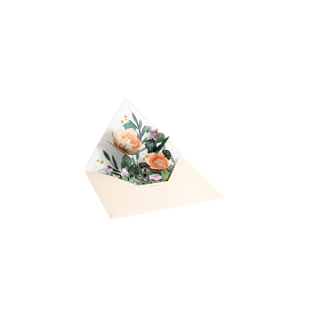 Wildflower Envelope 3D Layered Greeting Card