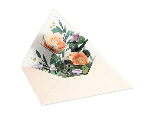 Wildflower Envelope 3D Pop Up Greeting Card