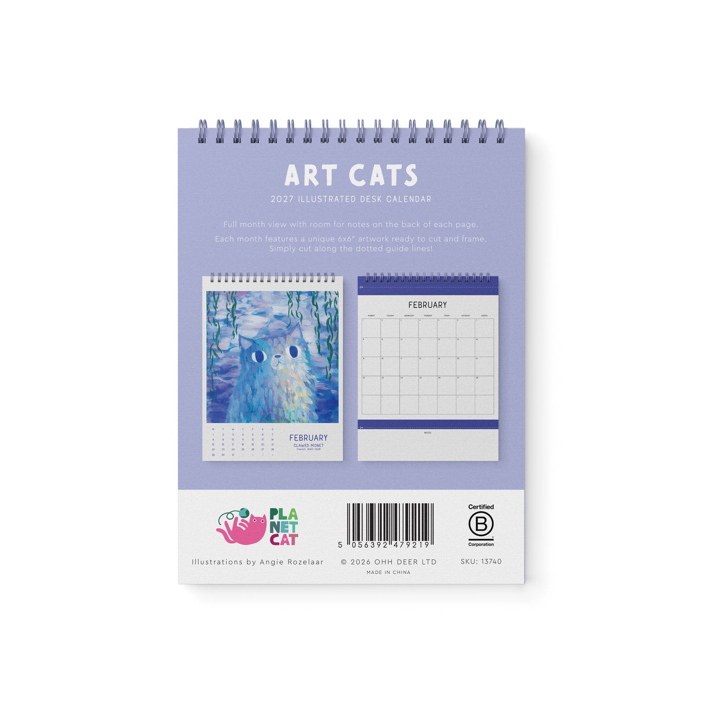 Art Cats Desk Calendar