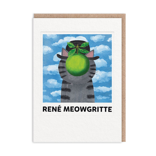 René Meowgritte Greeting Card (7x5)