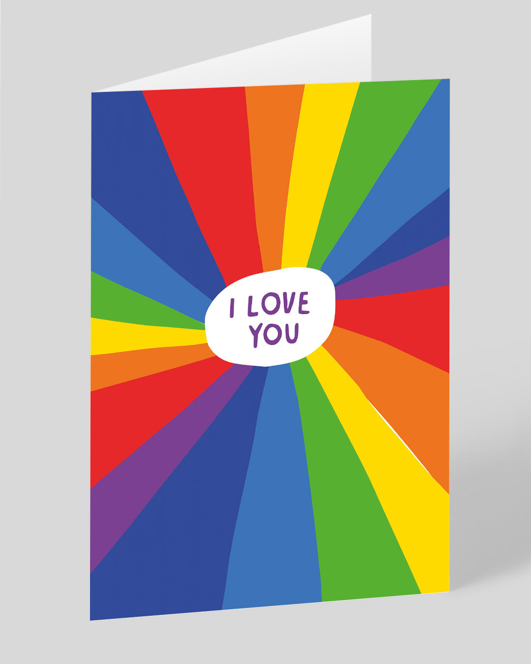 Personalised Rainbow I Love You Greeting Card