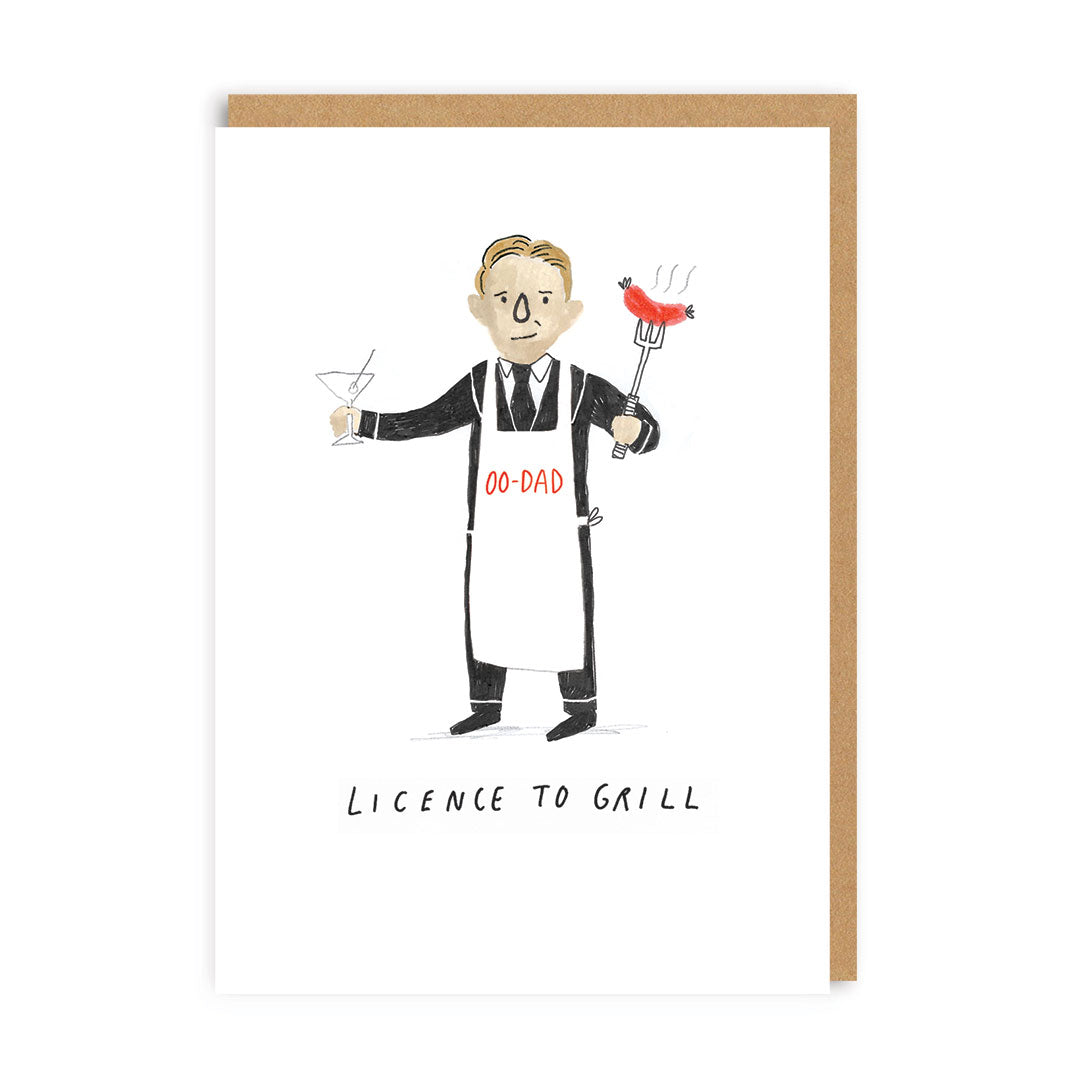 00Dad Licence to Grill Greeting Card