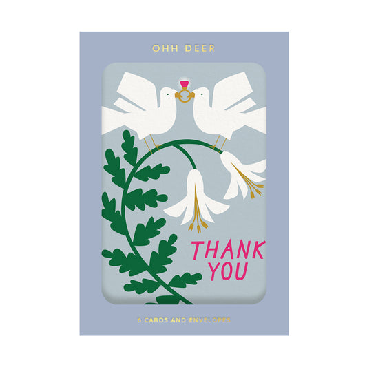 Thank You Doves Greeting Cards (Pack of 6)