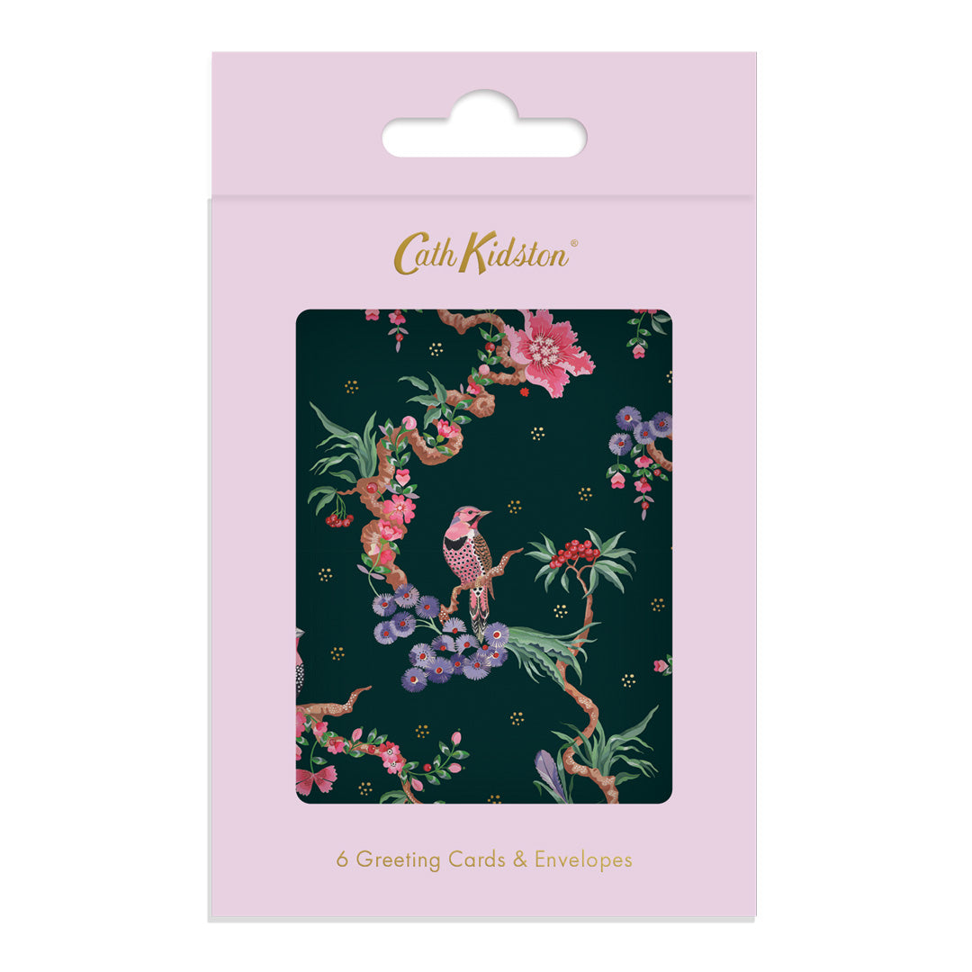 Birds and Berries Mini Greeting Card (Pack of 6)