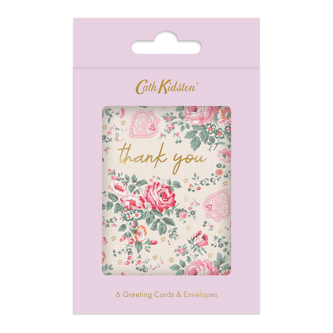 Hackney Rose Mini Greeting Card (Pack of 6)