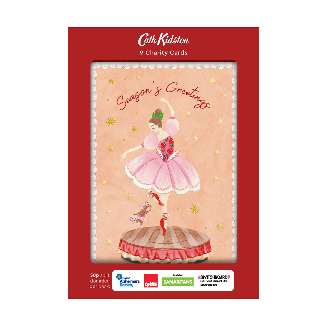 Cath Kidston Nutcracker x3 Charity Christmas Cards (Pack of 9)