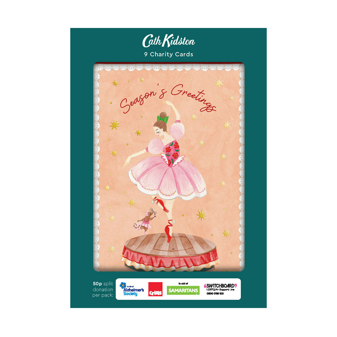 Cath Kidston Nutcracker x3 Charity Christmas Cards (Pack of 9)